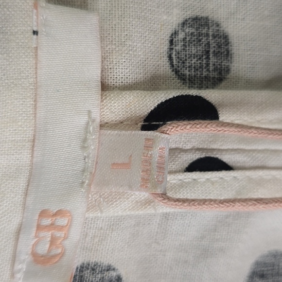 Gianni Bini White and Black Polka Dot Blazer, Cotton/Linen Blend, SIZE L, NWT - Picture 3 of 4